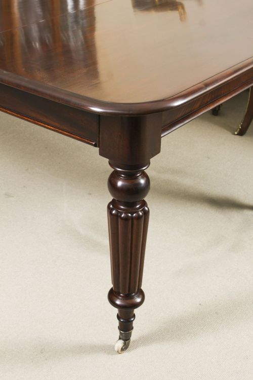 fig 1. Antique William IV Extending Dining Table 19th C & 10 Balloon Back chairs