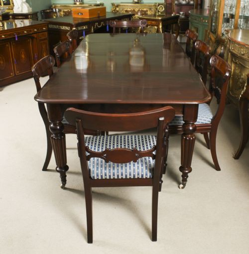 fig 2. Antique Wiliam IV Extending Dining Table & 8 Gillow chairs 19th C