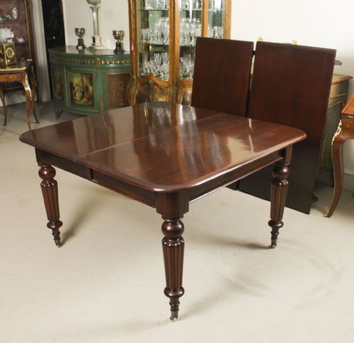 fig 5. Antique Wiliam IV Extending Dining Table & 8 Gillow chairs 19th C