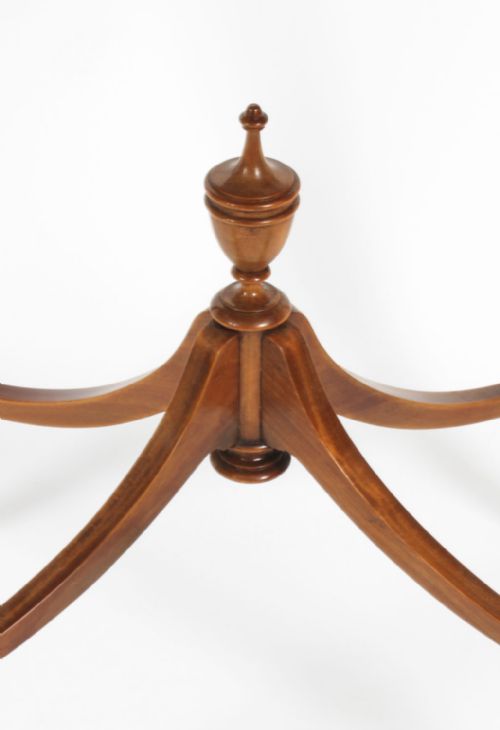 fig 3. Antique Marquetry Shell Inlaid Oval Satin wood Occasional Table 19th C