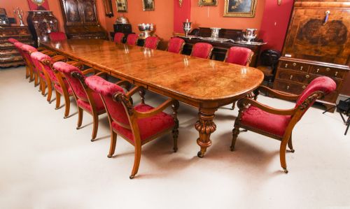 fig 1. Antique 18ft Victorian Pollard Oak Extending Dining Table 19th Century