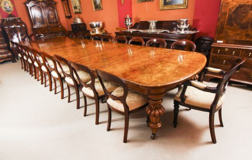fig 2. Antique 18ft Victorian Pollard Oak Extending Dining Table 19th Century
