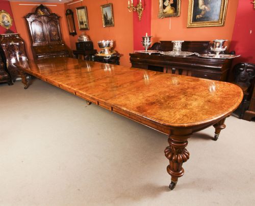 fig 7. Antique 18ft Victorian Pollard Oak Extending Dining Table 19th Century