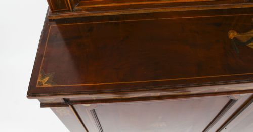 fig 6. Antique Marquetry Inlaid Bookcase 19th C