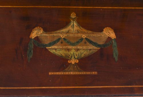 fig 7. Antique Marquetry Inlaid Bookcase 19th C