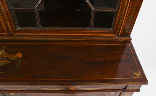 fig 8. Antique Marquetry Inlaid Bookcase 19th C