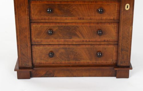fig 5. Antique Victorian Collectors Cabinet Wellington Chest 19th Century