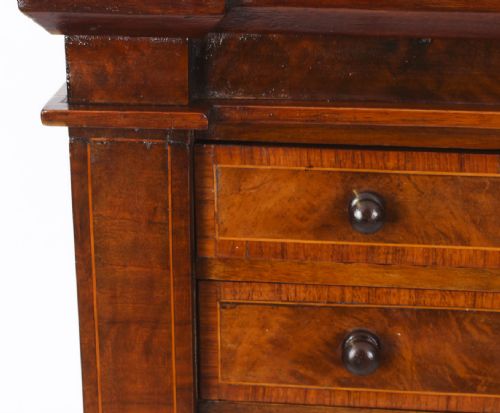 fig 6. Antique Victorian Collectors Cabinet Wellington Chest 19th Century