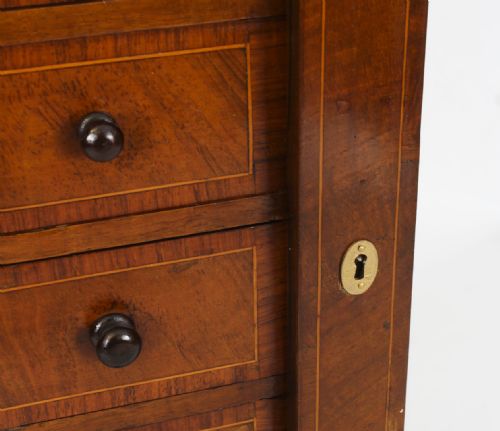 fig 7. Antique Victorian Collectors Cabinet Wellington Chest 19th Century