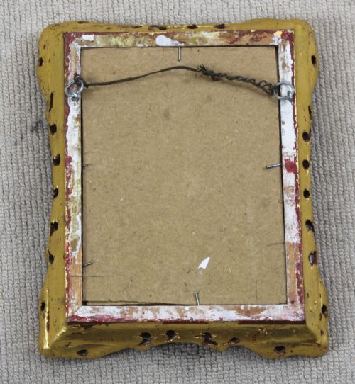 ANTIQUE PORCELAIN PLAQUE IN GILDED FRAME OF ABRAHAM19TH C - ADDITIONAL PHOTO 7