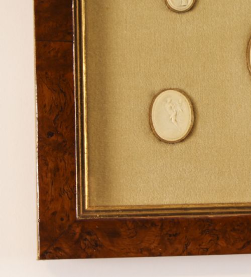fig 3. Antique Pair Framed Sets Grand Tour Intaglios 19th C