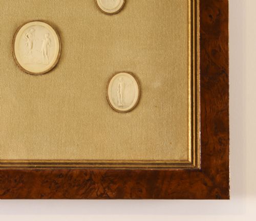 fig 5. Antique Pair Framed Sets Grand Tour Intaglios 19th C