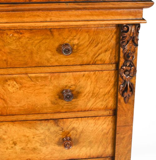 fig 6. Antique Victorian Pollard Oak Wellington Chest by Edwards & Roberts 19th C