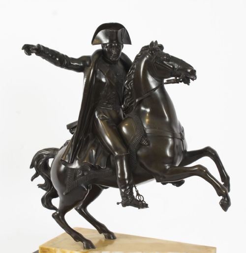 fig 2. Antique Patinated Bronze Equestrian Statue of Napoleon Bonaparte C1870 19th C