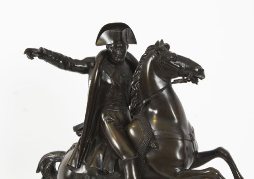 fig 3. Antique Patinated Bronze Equestrian Statue of Napoleon Bonaparte C1870 19th C