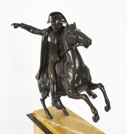 fig 4. Antique Patinated Bronze Equestrian Statue of Napoleon Bonaparte C1870 19th C