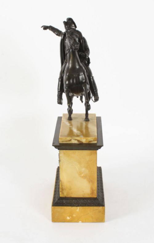fig 6. Antique Patinated Bronze Equestrian Statue of Napoleon Bonaparte C1870 19th C