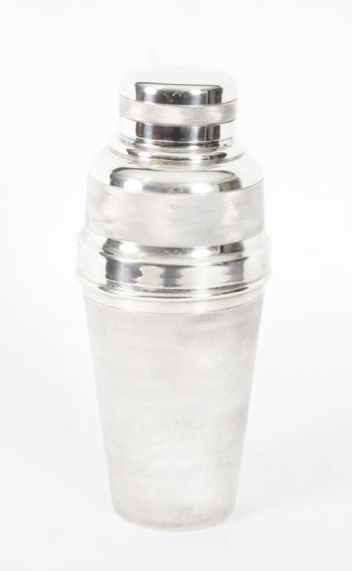 Antique Silver Plate Cobbler Cocktail Shaker by Oliver & Bensley C1930