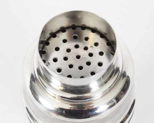 fig 4. Antique Silver Plate Cobbler Cocktail Shaker by Oliver & Bensley C1930