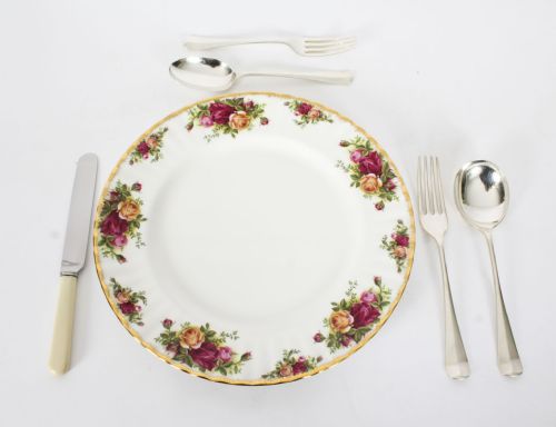 fig 2. Antique Sterling Silver Canteen x 12 Hanoverian Pattern Cutlery Sheffield 1933