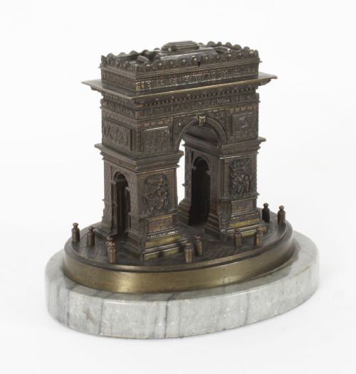 Antique French Grand Tour Bronze Model of the Arc De Triomphe, 19th Century