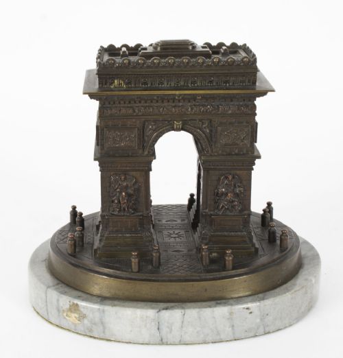 fig 2. Antique French Grand Tour Bronze Model of The Arc de Triomphe, 19th Century
