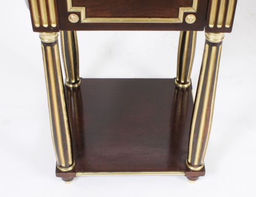 fig 3. Antique Pair French Empire Mahogany Bedside Cabinets 19th Century
