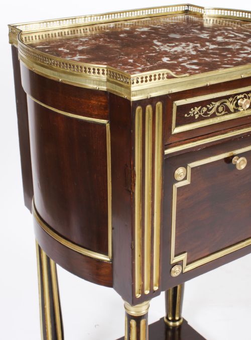 fig 6. Antique Pair French Empire Mahogany Bedside Cabinets 19th Century