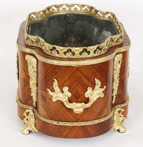 fig 7. Antique French Sevres Porcelain Ormolu Mounted Planter Jardiniere 19th Century