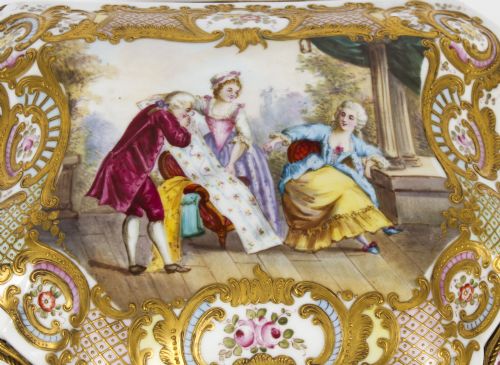 fig 3. Antique Large French Sevres Porcelain Casket C1860 19th C
