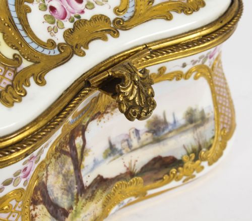 fig 6. Antique Large French Sevres Porcelain Casket C1860 19th C