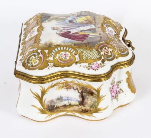 fig 7. Antique Large French Sevres Porcelain Casket C1860 19th C