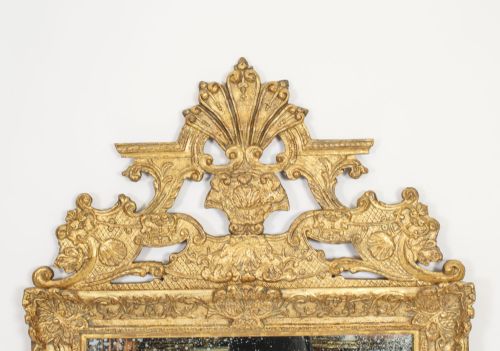 fig 3. Antique Large French Giltwood Wall Mirror 18th Century - 171x101cm