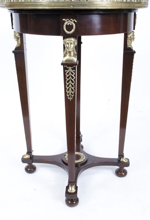fig 1. Antique French Empire Marble & Ormolu Occasional Table c.1830