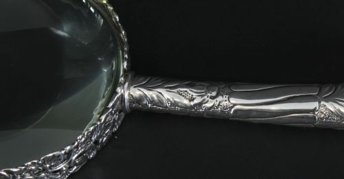 fig 4. Antique Victorian Sterling Silver Magnifying Glass by Asprey 1886 19th C