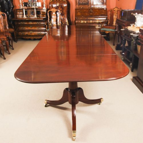 fig 4. Antique 16ft Regency Mahogany Triple Pillar Dining Table c1780 18th C
