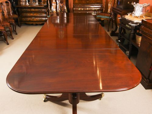 fig 5. Antique 16ft Regency Mahogany Triple Pillar Dining Table c1780 18th C