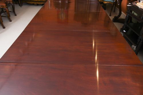 fig 6. Antique 16ft Regency Mahogany Triple Pillar Dining Table c1780 18th C