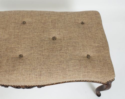 fig 7. Antique French Walnut Stool 19th Century