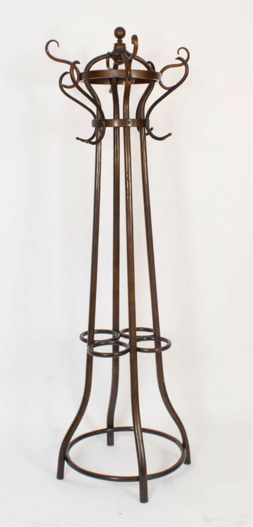 fig 1. Antique Pair Victorian Bentwood Hall Umbrella Coat Stands 19th Century