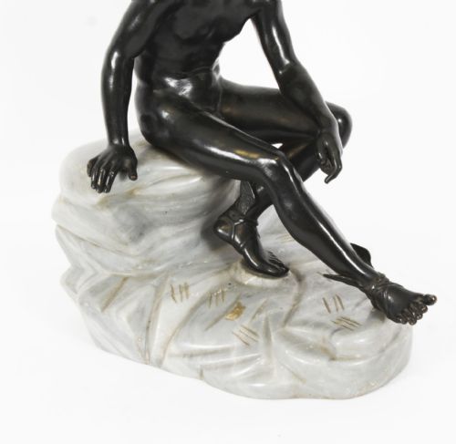 fig 3. Antique Large Italian Grand Tour Bronze Sculpture Mercury Hermes 19thC