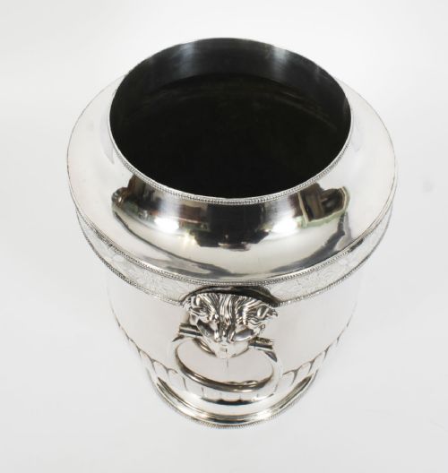 ANTIQUE GEORGE III SILVER PLATE WINE CHAMPAGNE COOLER EARLY 19TH C - ADDITIONAL PHOTO 10