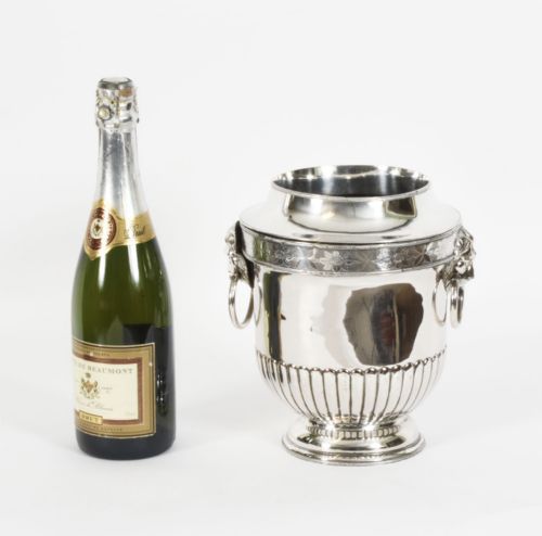 ANTIQUE GEORGE III SILVER PLATE WINE CHAMPAGNE COOLER EARLY 19TH C - ADDITIONAL PHOTO 11