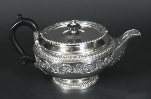 fig 1. Antique Rare Georgian Sterling Silver Teapot by Paul Storr 1812 19th Century