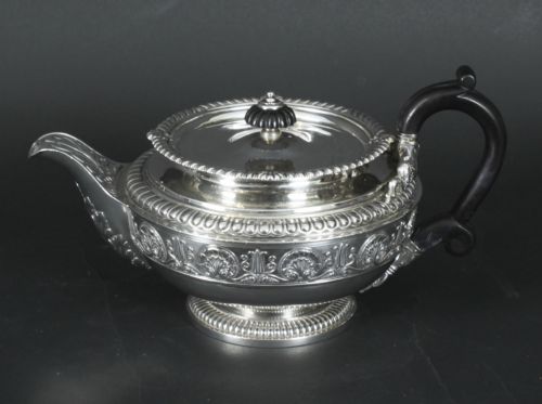 fig 3. Antique Rare Georgian Sterling Silver Teapot by Paul Storr 1812 19th Century