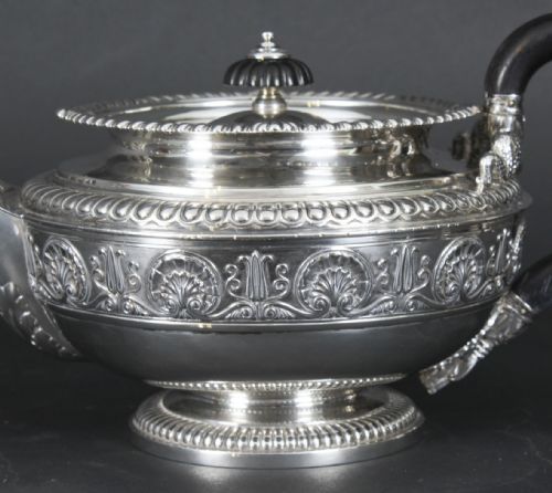 fig 4. Antique Rare Georgian Sterling Silver Teapot by Paul Storr 1812 19th Century