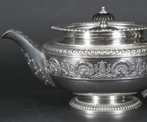 fig 6. Antique Rare Georgian Sterling Silver Teapot by Paul Storr 1812 19th Century