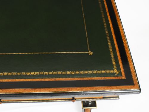fig 3. Antique Aesthetic Period Bur Maple Edward & Roberts Writing Table 19th Century