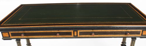 fig 4. Antique Aesthetic Period Bur Maple Edward & Roberts Writing Table 19th Century
