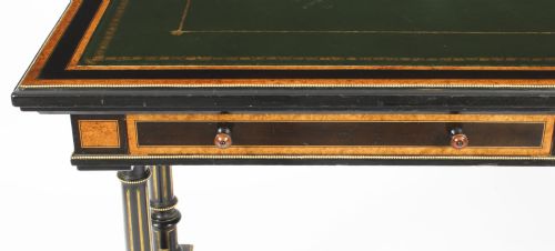 fig 5. Antique Aesthetic Period Bur Maple Edward & Roberts Writing Table 19th Century